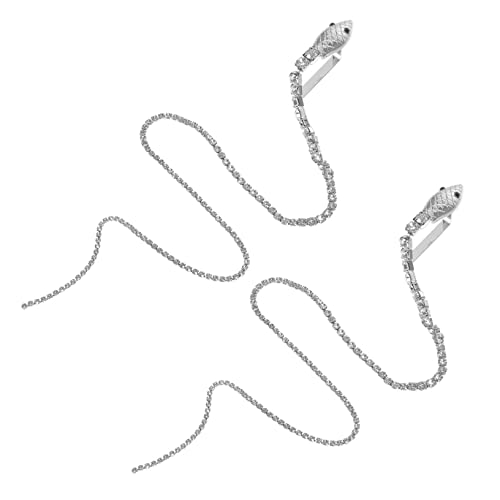 MUSISALY 2er Satz Schlangen Haarnadeln Mit Strass Metall Haarspangen Für Damen Kopfschmuck Für Mädchen von MUSISALY