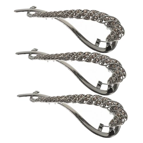 MUSISALY 3stücke Französische Haarspangen Mit Strass Gedrehte Damen-haarspangen Für Teenager-mädchen Langlebiges Haar-accessoire Für Alltag Und Feiertage von MUSISALY