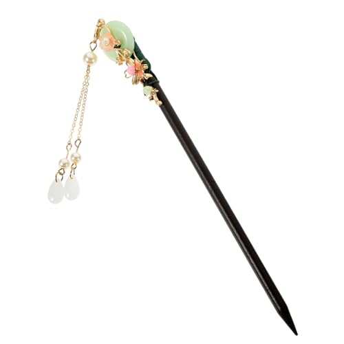 MUSISALY Chinesischer Haarstab Holz Und Jade Haarstäbchen Für Frauen Dekorative Haarstäbchen Für Verschiedene Frisuren Geburtstag Valentinstag Weihnachten von MUSISALY