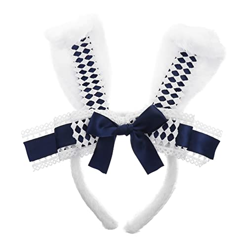 MUSISALY Kaninchenohr Stirnbänder Ohr-haarreif Schleifen-kopfschmuck Party-kopfbedeckung Cosplay-haar Damen Mädchen Frisur von MUSISALY