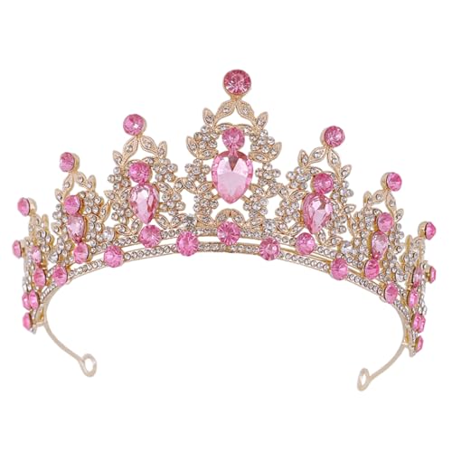 MUSISALY Hochzeit Tiara Krone Brautkopfschmuck Kristallkronen Stirnband Für Partys Schlichte Eleganz Für Damen Leicht Und Angenehm Zu Tragen von MUSISALY