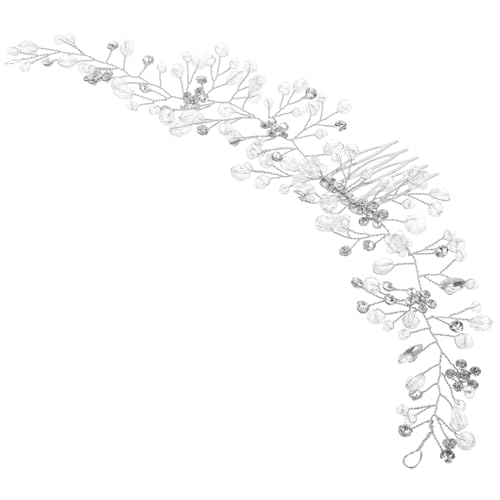 MUSISALY Hochzeitskopfschmuck haarschmuck haircharm hair bows for women hochzeitshaar schmuck wedding hair accessories dekorative Haaraccessoires Brauthaarrebe Zinklegierung Silver von MUSISALY