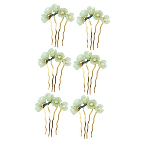 MUSISALY 3 Sets Echte Jade Haarnadel Vintage Haarstab Blumen Haarnadel Für Frauen Kopfschmuck Zubehör 2 Stück * 3 von MUSISALY