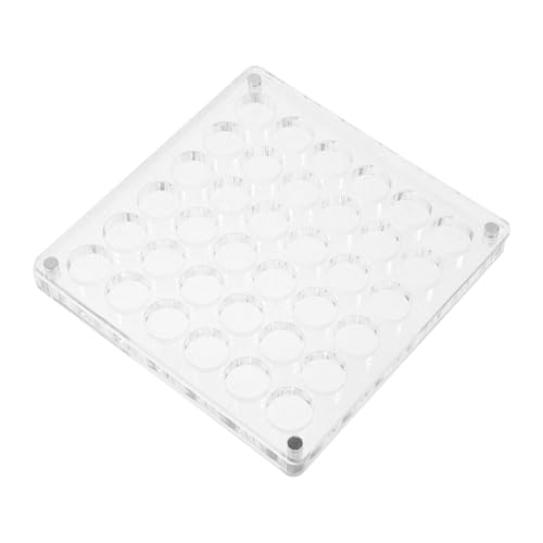 MUSISALY Kasten Nagelkunst-Diamantbox Ausstellungsstand Klarer Gitterhalterbehälter Kartenhalter Nagelstrass Nagelstein Charm-Organizer Nagelbehälter Acryl von MUSISALY