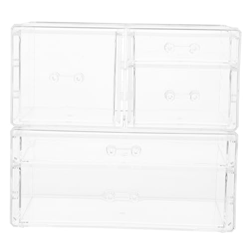 MUSISALY Kasten Schubladenregal para Guardar Waschtischschubladen Aufbewahrungsschublade Schmuckbehälter lagercontainer Desktop-Organizer Kosmetikkoffer p.s Transparent von MUSISALY