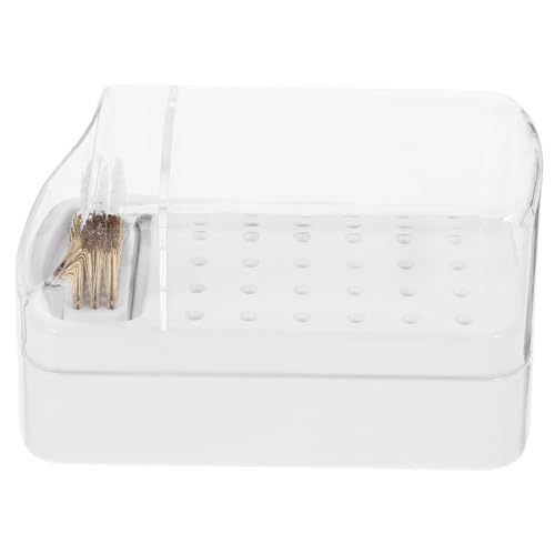 MUSISALY Nagelbohrer Aufbewahrungsbox Schleifkopf Organizer Transparenter Halter Für Maniküre Werkzeuge 30 Steckplätze Ordnung Für Bohrer von MUSISALY