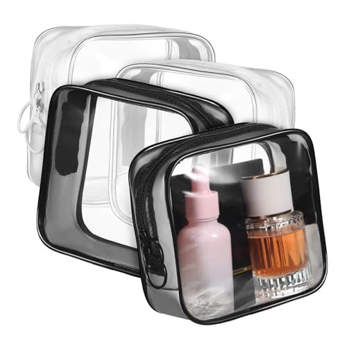 MUSISALY 4stücke Transparente Organizer-Taschen Mit Reißverschluss Vielseitige Reise Und Kosmetiktaschen Für Makeup Pflegeprodukte Und Mehr Für Zuhause Reisen Und Büro von MUSISALY