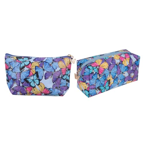MUSISALY 2stücke Kosmetiktaschen Mit Schmetterlingsdesign Praktische Reise Und Toilettentaschen Für Make-up Und Pflegeartikel Und Geräumig Für Damen von MUSISALY