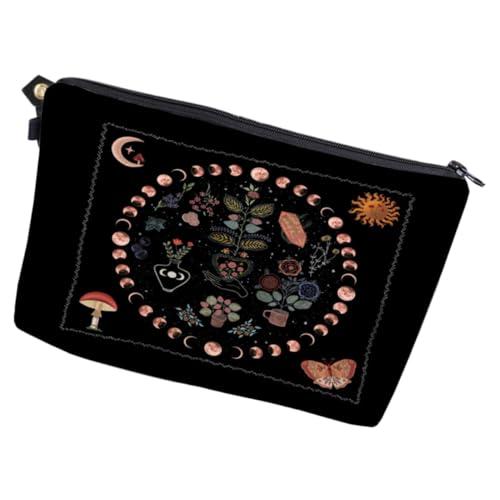 MUSISALY Reise Kosmetiktasche Mit Mondphasen- Praktische Toilettentasche Für Damen Und Geräumig Für Make-up Und Reisebedarf Handgehalten Und Tragbar von MUSISALY