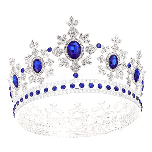 MUSISALY Kristallkrone Für Hochzeit Barock Kopfschmuck Mit Strass Haarschmuck Für Damen Rustikal Glänzend Unbeschädigt Langlebig von MUSISALY