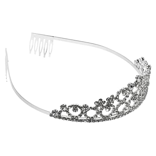 MUSISALY Krone Für Braut Hochzeit Mit Glitzer Strass Metall Stirnband Kopfstück Für Frauen Kronenkopfschmuck Hochzeitskrone Frauenkrone Kronenkopfschmuck von MUSISALY