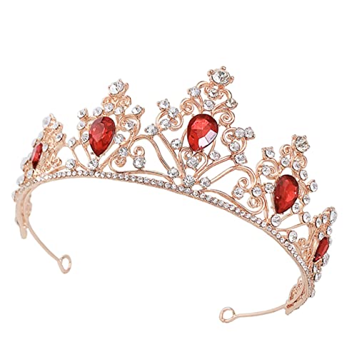 MUSISALY Hochzeit Tiara Krone Strass Diadem Für Damen Brautkopfschmuck Party Haarband von MUSISALY
