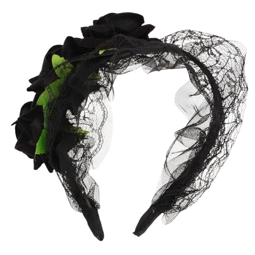 MUSISALY Breites Stirnband Mit Spitze Und Blumen Damenkopfschmuck Für Party Hochzeit Retro-design Leicht Und Bequem Zu Tragen von MUSISALY