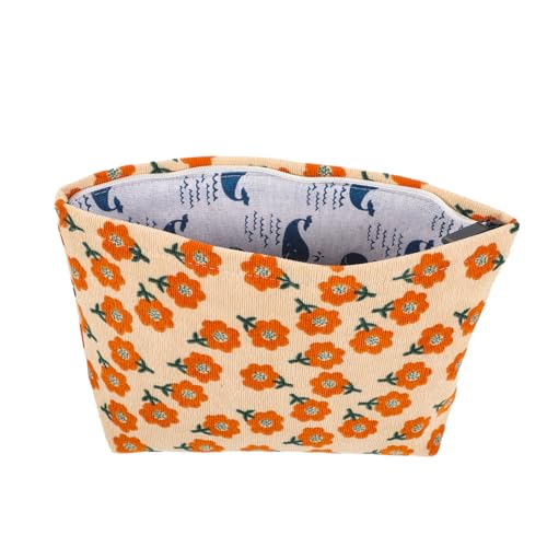MUSISALY Kosmetiktasche Damen Blumenmuster Reise-Organizer Reißverschluss Aufbewahrungsbeutel Klein Für Kosmetik Schmuck Persönliche Kleinigkeiten von MUSISALY
