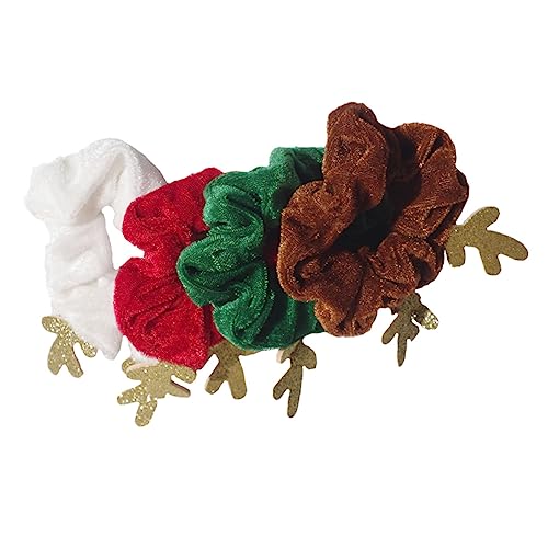 MUSISALY Langlebiges 4-teiliges Haargummi-Set für Damen weihnachtliche Pferdeschwanzhalter modisches Haarband Haar-Accessoires-Set von MUSISALY