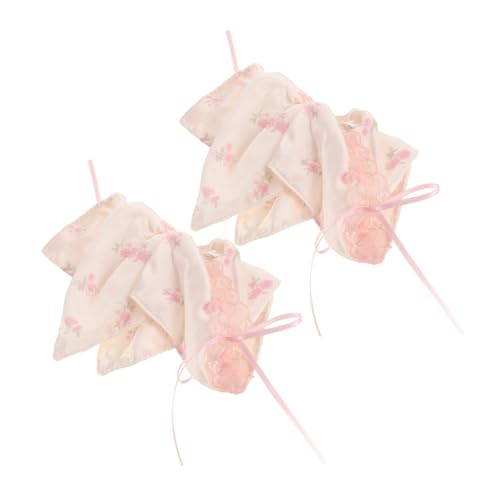 MUSISALY 2 Stück Satin-haargummis Mit Blumenmuster Seiden-haargummis Für Pferdeschwänze Haargummi Haarseil Frisurenwerkzeug Haar-accessoires Für Kinder von MUSISALY