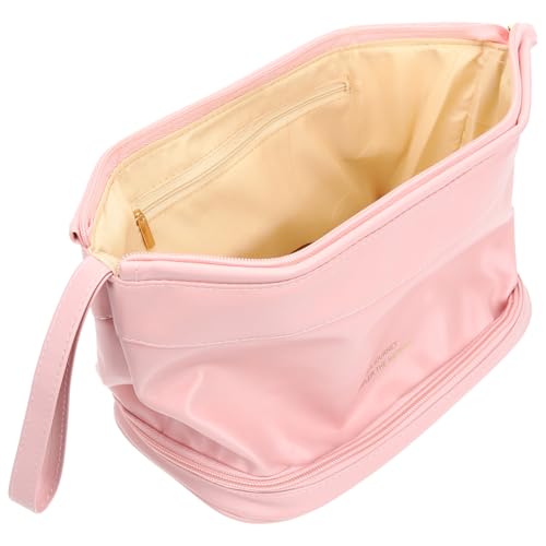 MUSISALY Reißverschlusstasche Für Reisen Make-up Kosmetiktasche Organizer Aufbewahrungstasche Aus Pu Leder Für Damen Schminkkoffer Mit Großem Fassungsvermögen von MUSISALY