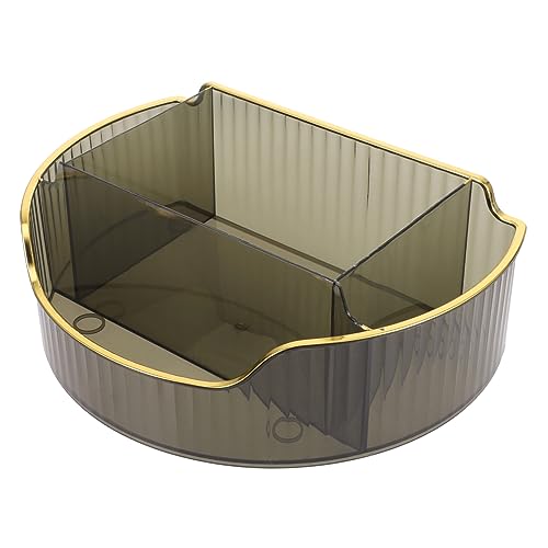 MUSISALY Drehbarer Make-up-pinselhalter Organizer Für Kosmetik Aufbewahrungsbox Mit Drehbarem Design Für Schminktisch Kleiner Make-up-organizer Mit Deckel von MUSISALY