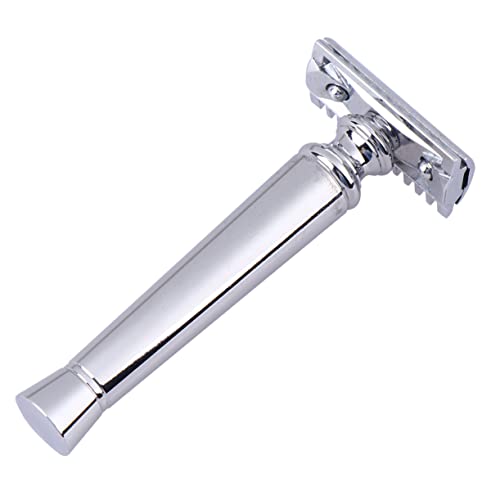 MUSISALY Manueller Rasierer Aus Zinklegierung Bartschneidewerkzeug Einfach Zu Verwenden Vatertagsgeschenk Für Männer Silber von MUSISALY