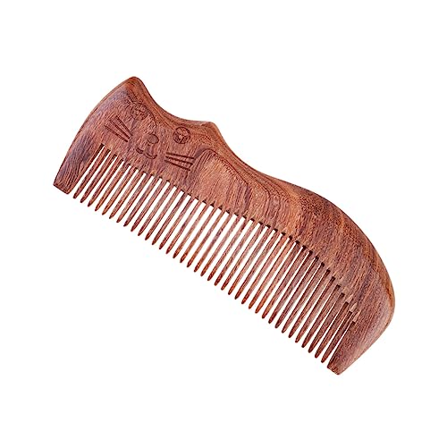 MUSISALY Massage-haarkamm Aus Holz Für Frauen Und Mädchen 1 Stück Haarkamm Mit Katzenmotiv Für Frauen von MUSISALY