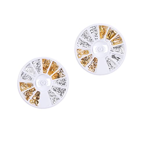 MUSISALY Metall Nagelniete Geometrische Form Nietendekoration Maniküreniete Diy Fingernagel Patch Metallniete Maniküre Zubehör von MUSISALY