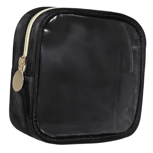 MUSISALY Mini-Make-up-Tasche Mit Reißverschluss Durchsichtige Vorderseite Kompakte Reisen-Aufbewahrungstasche Kosmetiktasche Für Damen Organizer-Tasche Für Make-up Und Toilettenartikel von MUSISALY