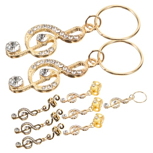 MUSISALY 9stücke Haarschmuck Anhänger Für Zöpfe Musik Noten Design Dreadlock Haarschmuck Flechtaccessoires Für Verschiedene Anlässe Und Haarfarben von MUSISALY