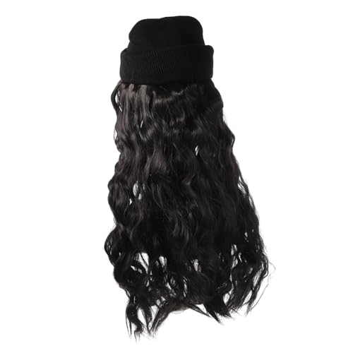MUSISALY Fashion Beanie Mütze Mit Langhaar-wig Warme Strickmütze Für Frauen Für Winteraktivitäten Outdoor-sport Reisen Und Mehr von MUSISALY
