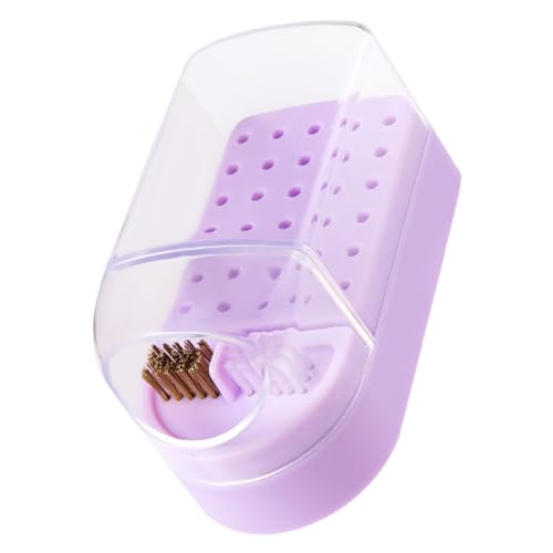 MUSISALY Nail Drill Bits Organizer Für Aufsätze Praktische Aufbewahrungsbox Mit Speziellen Fächern Für Nagelschleifköpfe Für Maniküre Und Pediküre Mit Reinigungspinsel von MUSISALY