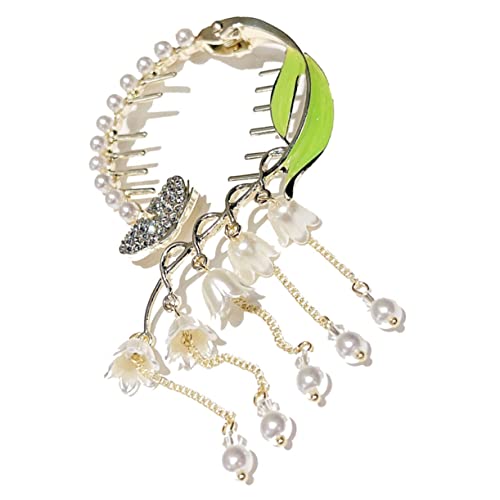 MUSISALY Pferdeschwanzmanschette Haarspange Mit Quastenkette Pferdeschwanzhalter -haarspange Haarschmuck Für Frauen Pferdeschwanzschnalle Für Verschiedene Frisuren von MUSISALY