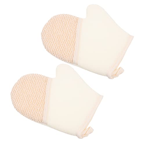 MUSISALY Peelinghandschuhe Badehandschuhe Reinigungshandschuhe Körper Peeling Badeschrubber Badetücher Hautpflege Körperpeeling von MUSISALY