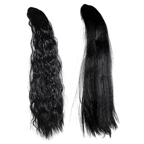 MUSISALY 2stücke Ponytail Extensions Mit Lockigen Welligen Haarteilen Natürliche Synthetische Haarverlängerung Für Damen Für Alltags Und Partyanlässe Einfach Zu Verwenden Und von MUSISALY