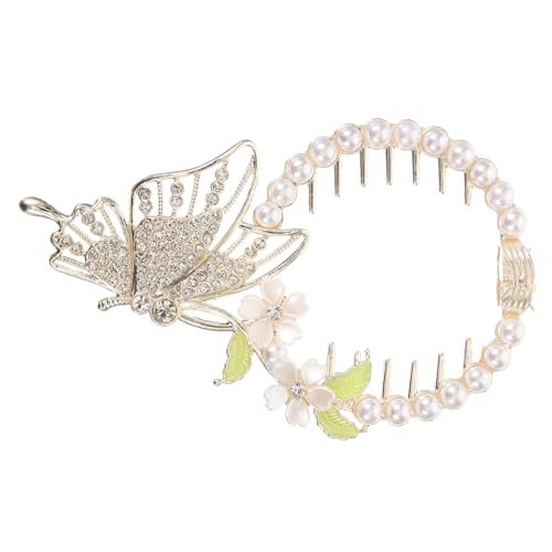 MUSISALY Pferdeschwanz-haarspange Schmetterling Metall-haarclip Für Frauen Dutt-clips Für Haare Blumen-haar-accessoire Haarclip Für Pferdeschwanzfrisuren von MUSISALY