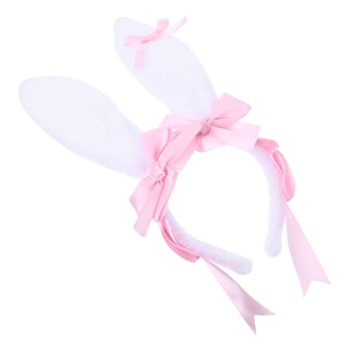 MUSISALY Hasenohr-stirnband Aus Plüsch Haarband Mit Schleife Kopfschmuck Für Mädchen Party-accessoire von MUSISALY