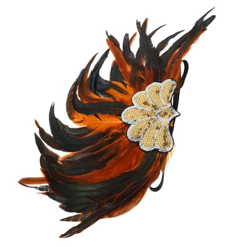 MUSISALY Plüschige Federkopfbedeckung Für Karneval Und Halloween Verstellbarer Stirnband Mit Bunten Federn Für Damen Und Herren Perfektes Kostümzubehör Für Cosplay Und Partys von MUSISALY