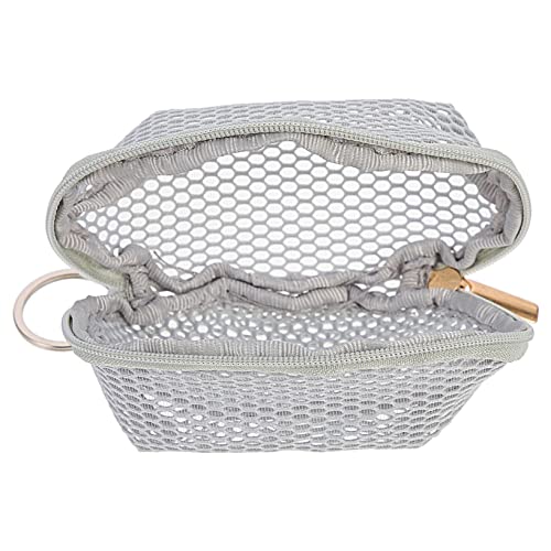 MUSISALY Portable Kosmetik Tasche Netzstoff Mini Make-up Schwamm Aufbewahrung Handliche Lippenstift Pouch Für Und Alltag Graue Kosmetiktasche Für Damen von MUSISALY
