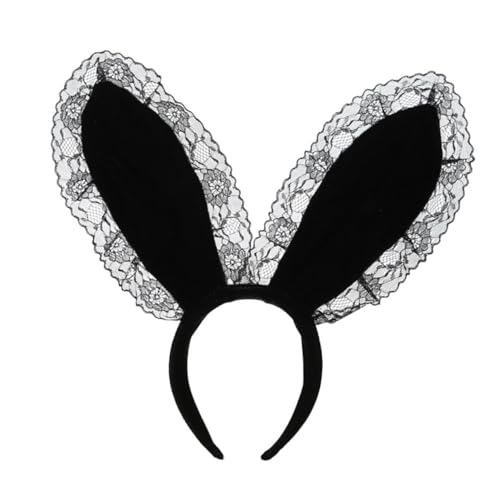 MUSISALY Rabbit Ear Haarschmuck Schwarzes Kaninchenohren-stirnband Für Cosplay Und Partys Leicht Und Rutschfest Für Festliche Anlässe Und Kreative Fotorequisiten von MUSISALY