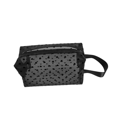 MUSISALY Cosmetic Bag Mit Netzstoff Transparent Für Reisen Wasserdichtes Make-up-Organizer Für Damen Praktische Kulturtasche Für Kosmetik Und Toilettenartikel von MUSISALY