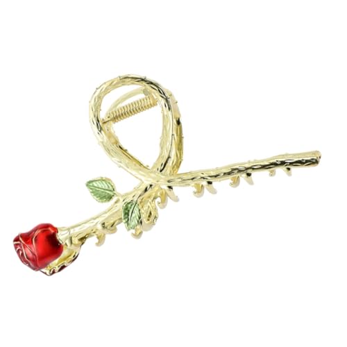 MUSISALY Rosen Haarklammer Metall Haarklammer Haarspange Haarschmuck Für Frauen Haaraccessoire Mit Starkem Haarklammern Für Festes Halten Und Einfache Anwendung von MUSISALY
