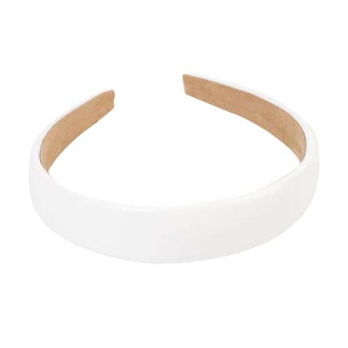 MUSISALY Solid Color Pu Leather Headband Für Frauen Breiter Rutschfester Haarreifen Weiß Für Partys Cosplay Und Täglichen Gebrauch Komfortabel Und Stilvoll Perfektes Für Besondere von MUSISALY