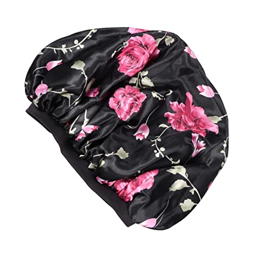 MUSISALY Satinhaube Schlafhaube Große Elastisch Für Damen Schutz Haar Duschen Schlaf Komfort von MUSISALY