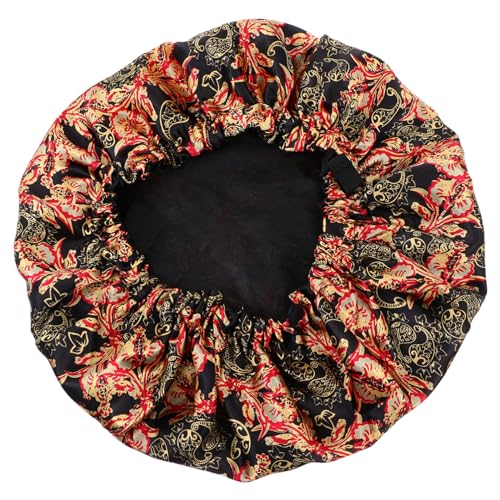 MUSISALY Schlafmütze Doppellagige Duschhaube Nachtschlafmütze Aus Satin Nachtschlafmütze Für Damen Und Mädchen Haube Für Dusche Und Bad von MUSISALY