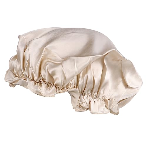 MUSISALY Schlafmütze Aus Seide Kopfbedeckung Für Nacht Verhindert Haarelektronik Schützt Öl Vom Kissen Fern Weich Und Angenehm Zu Tragen von MUSISALY