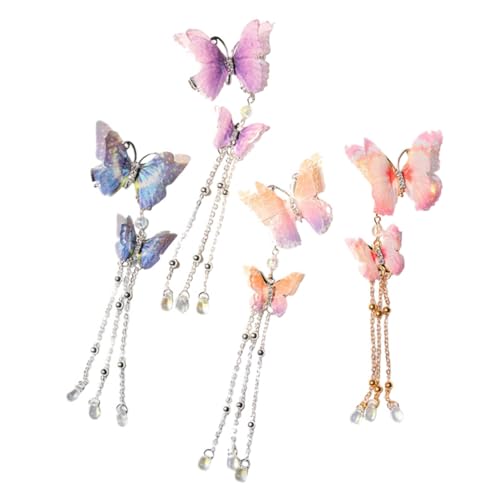 MUSISALY 4stücke Schmetterling Haar Nadeln Schmetterlings Haarspangen Für Frauen Mädchen Mit Quasten Metall Haar Clips Für Alltag Party Zeremonien von MUSISALY