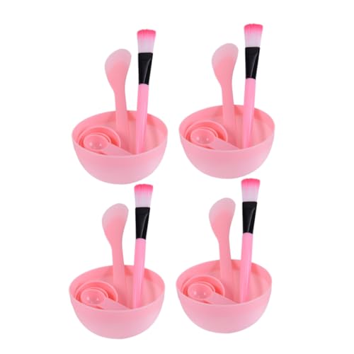 MUSISALY Selbstgemacht Gesichtsmaskenschüssel 4 Stück mit Pinsel Mischstab Sprühflasche Löffel für Gesichtsreinigung und Hautpflege von MUSISALY