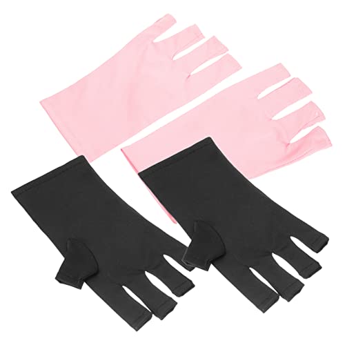 MUSISALY Schutzhandschuhe Für Maniküre Uv-schutz-handschuhe Aus Polyester Fingerlose Handschuhe Zum Schutz Vor Uv-licht Bei Nageldesign von MUSISALY