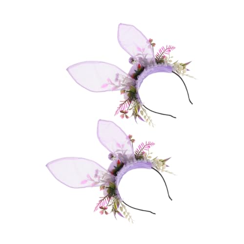 MUSISALY Stirnband Mit Hasenohren Und Blumen Waldfee-kopfbedeckung Kostümzubehör Für Halloween Und Weihnachten Leicht Zu Tragen MUSISALY Stirnband Mit Hasenohren Und Blumen Waldfee-kopfbedeckung Kostümzubehör Für Halloween Und Weihnachten Leicht Zu Tragen von MUSISALY