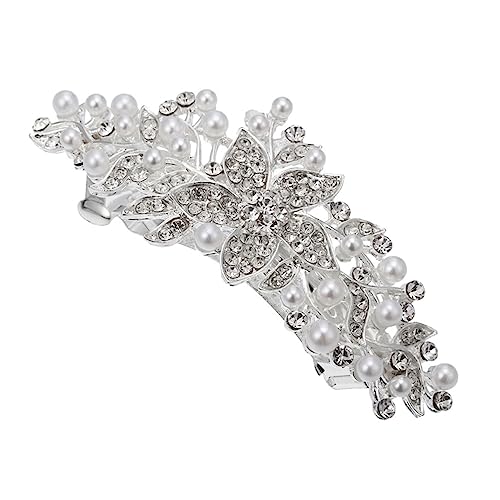 MUSISALY Strass-blumen-haarnadel Perlen-haarspange Damen-kopfschmuck Blumen-haarnadeln Strass-haarnadeln von MUSISALY