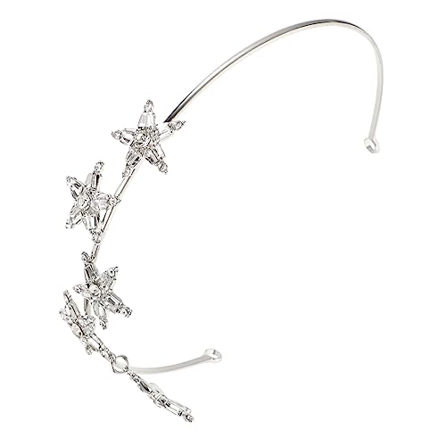 MUSISALY Strass-stern-stirnband Glänzendes Haarband Haarreifen Für Damen Braut-kopfschmuck Mädchen-kopfschmuck von MUSISALY