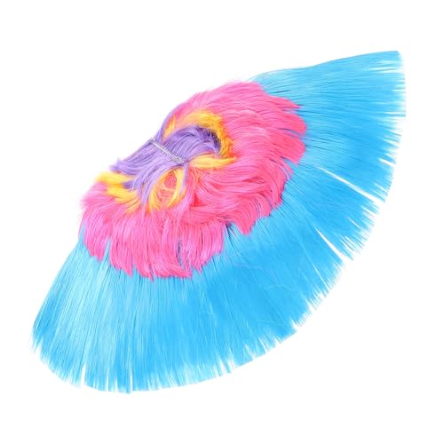 MUSISALY Bunte Halloween-perücke Farbige Karnevalsperücke Für Damen Flauschige Party-perücke Lustige Kostümfrisur Regenbogen-haarperücke Maskerade-zubehör von MUSISALY
